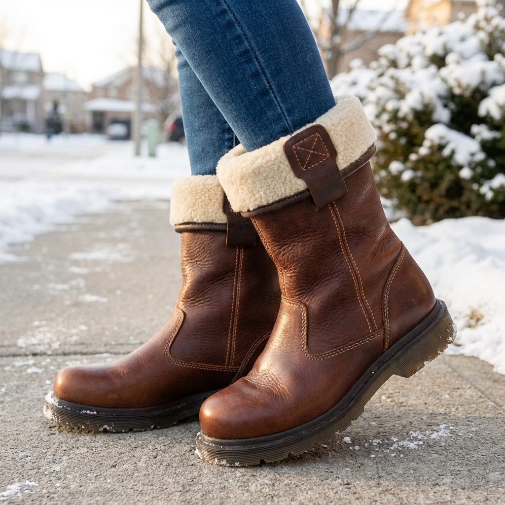 Marilyn | Fold-Over Cuff Winter Ankle Snow Boots Women