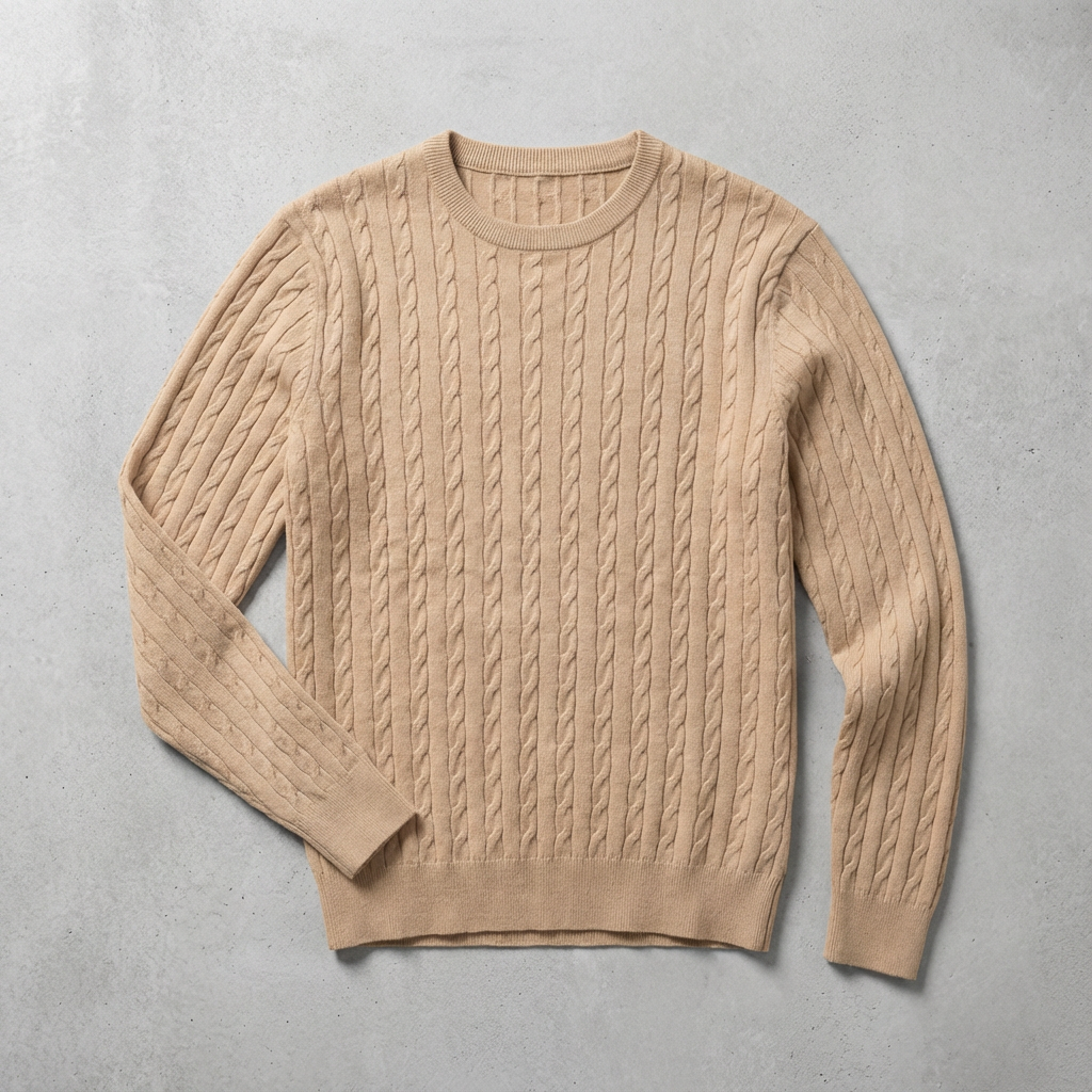 Mark | Elegant Cable Knit Crewneck Sweater