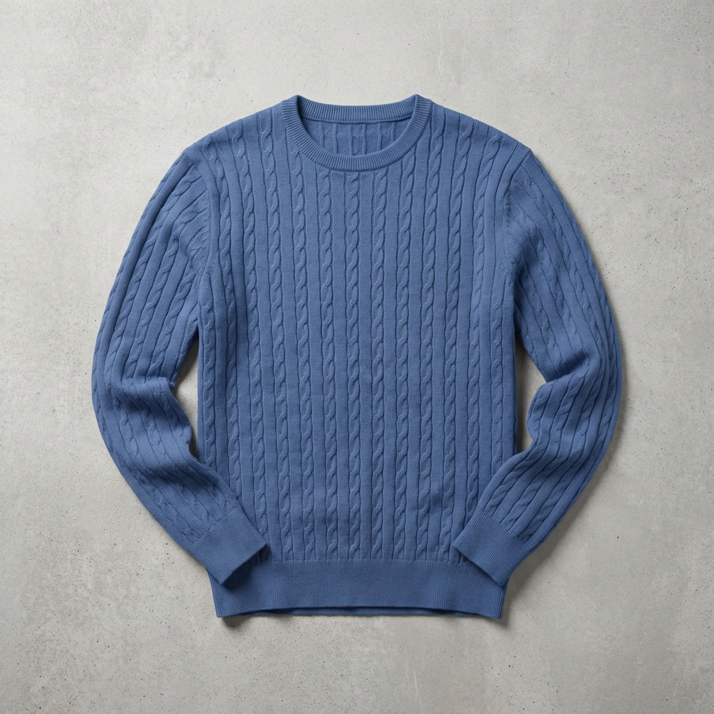 Mark | Elegant Cable Knit Crewneck Sweater