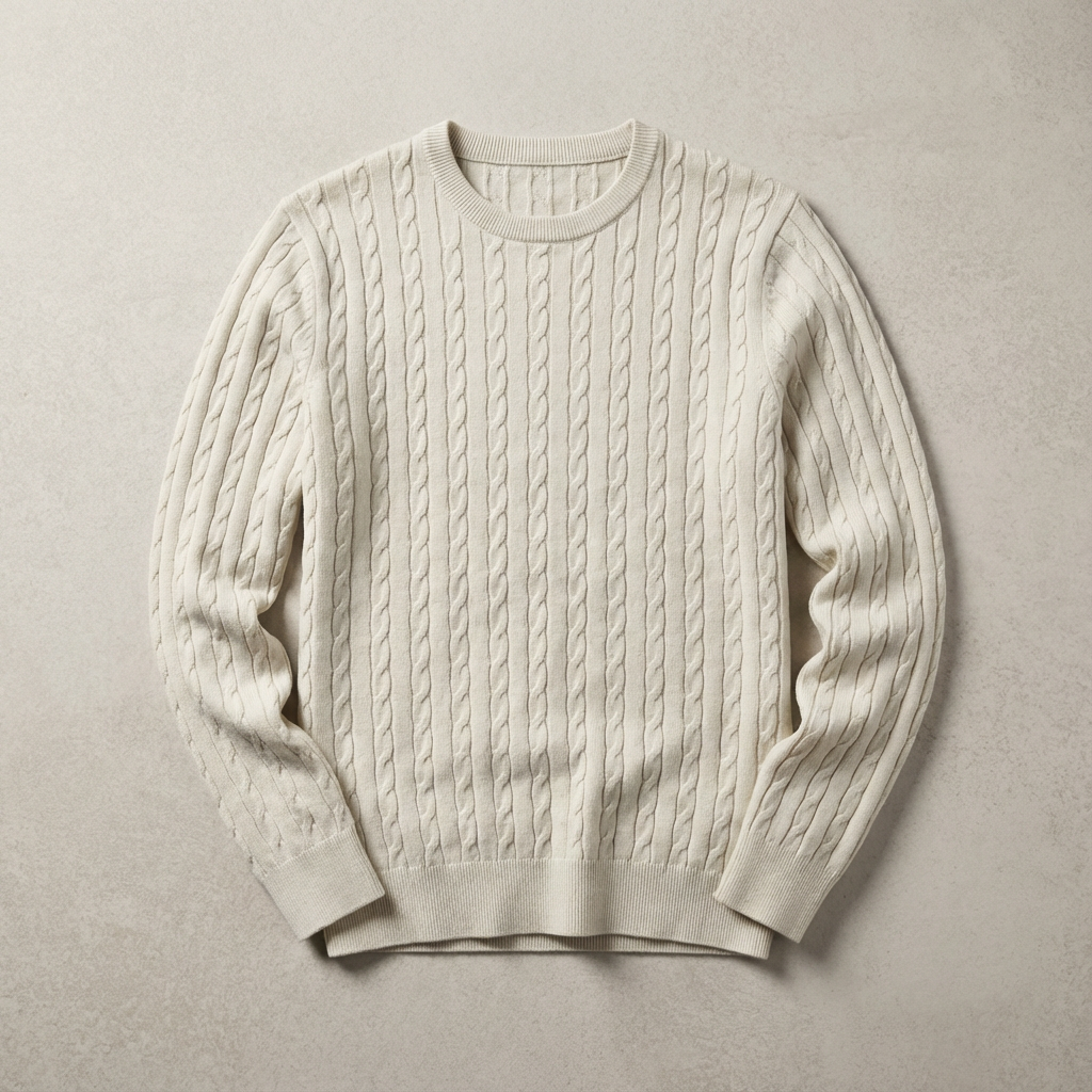 Mark | Elegant Cable Knit Crewneck Sweater