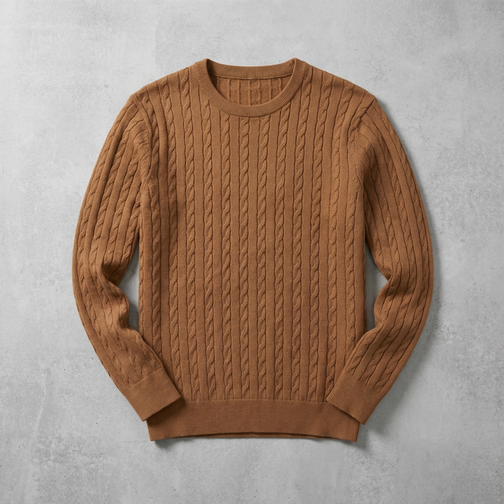 Mark | Elegant Cable Knit Crewneck Sweater