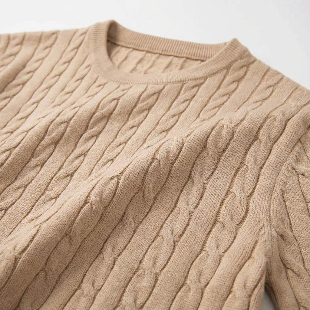 Mark | Elegant Cable Knit Crewneck Sweater
