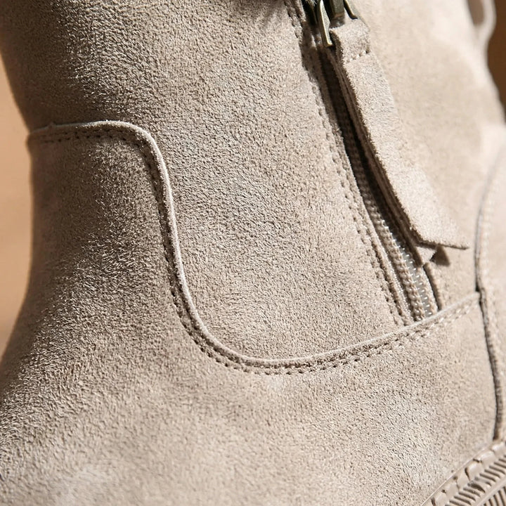 Martha | Effortless Fur-Cuffed Platform Snow Boots