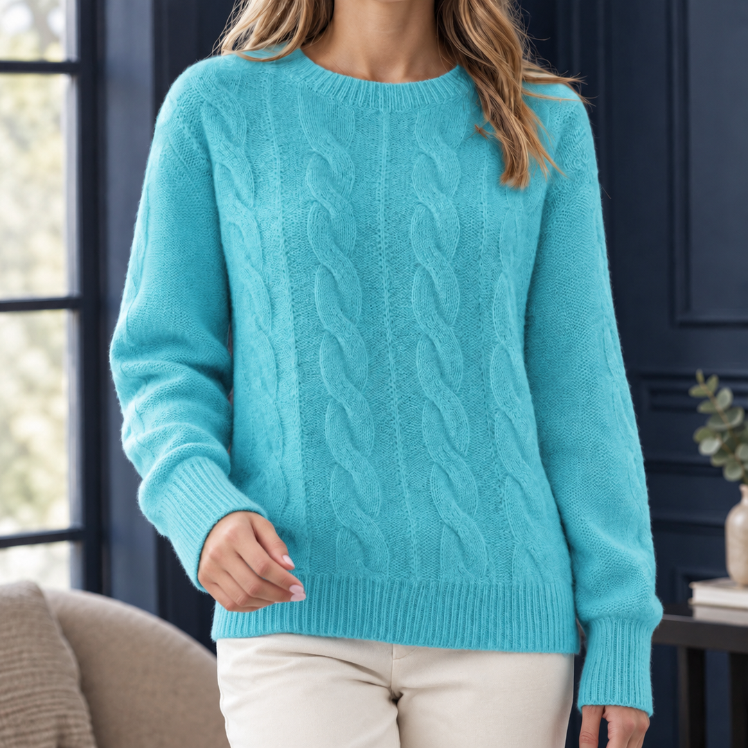 Martha | Timeless Womens Chunky Cable Knit Pullover Sweater