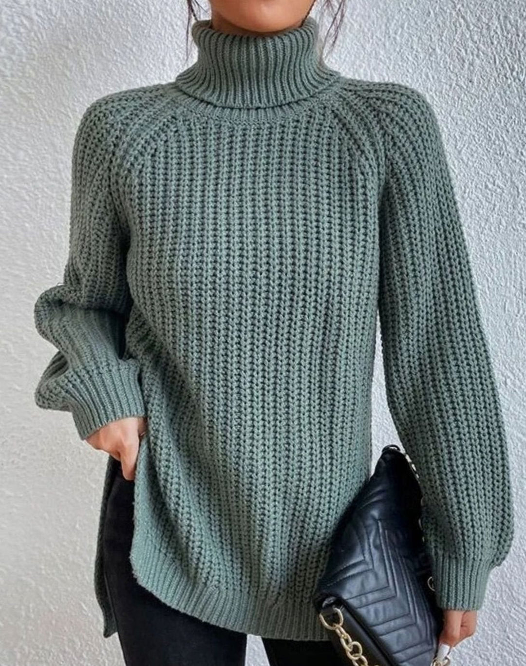 Mary | Cozy Long Sleeve Chunky Knit Turtleneck Sweater