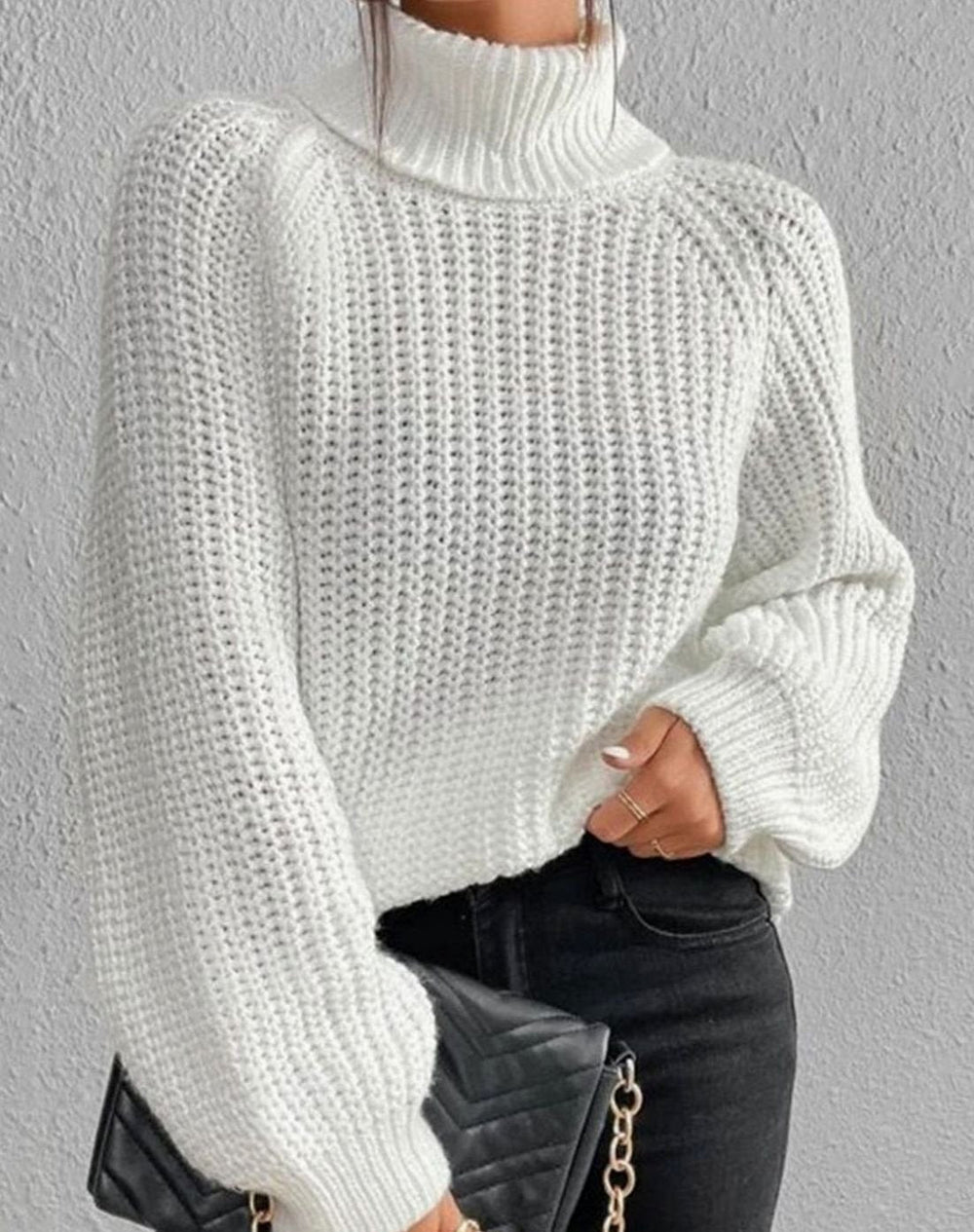 Mary | Cozy Long Sleeve Chunky Knit Turtleneck Sweater