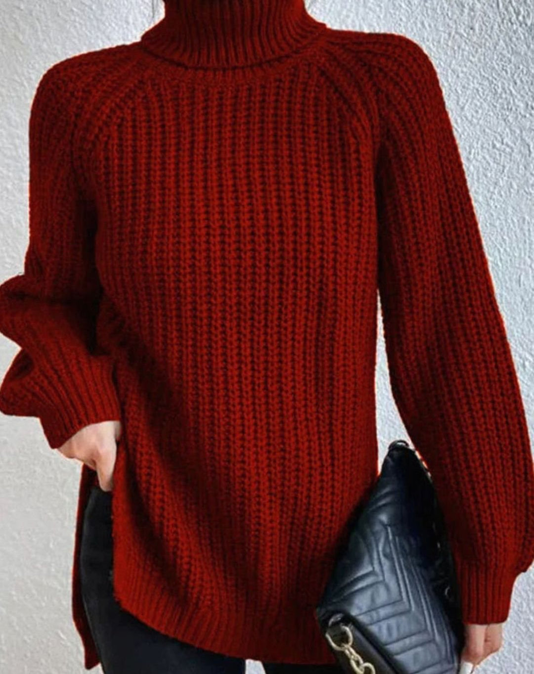 Mary | Cozy Long Sleeve Chunky Knit Turtleneck Sweater
