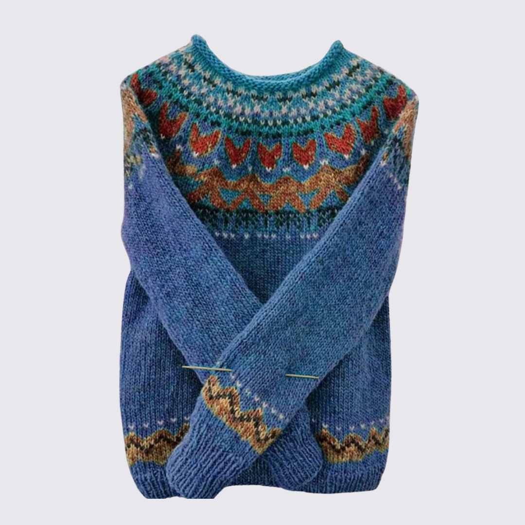 Mary | Crew Neck Fair Isle Christmas Sweater Women