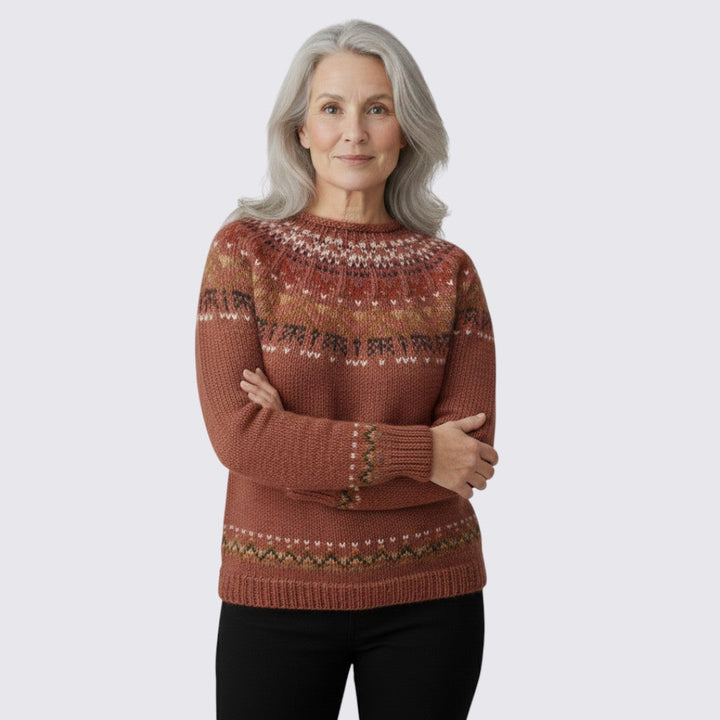 Mary | Crew Neck Fair Isle Christmas Sweater Women