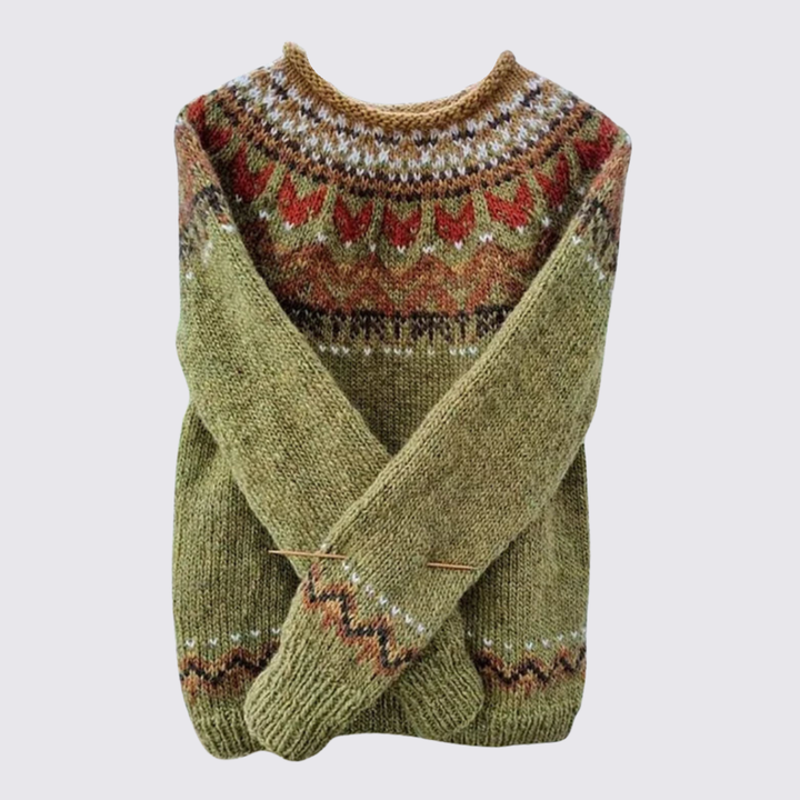 Mary | Crew Neck Fair Isle Christmas Sweater Women