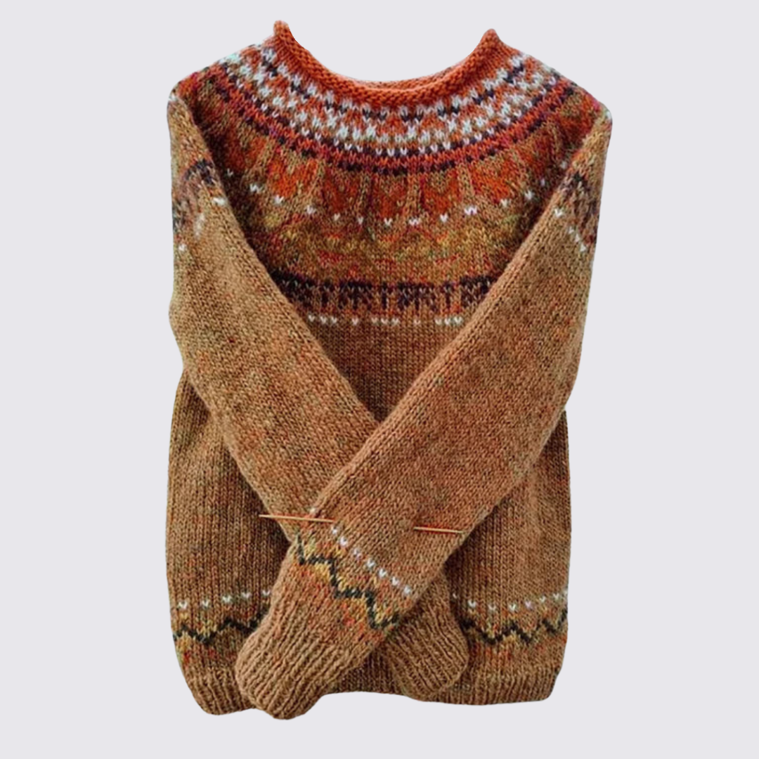 Mary | Crew Neck Fair Isle Christmas Sweater Women