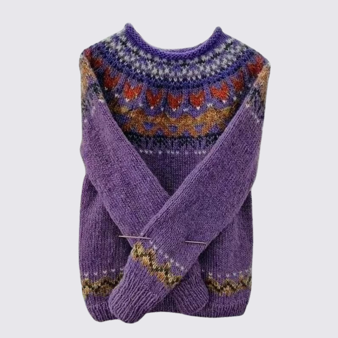 Mary | Crew Neck Fair Isle Christmas Sweater Women