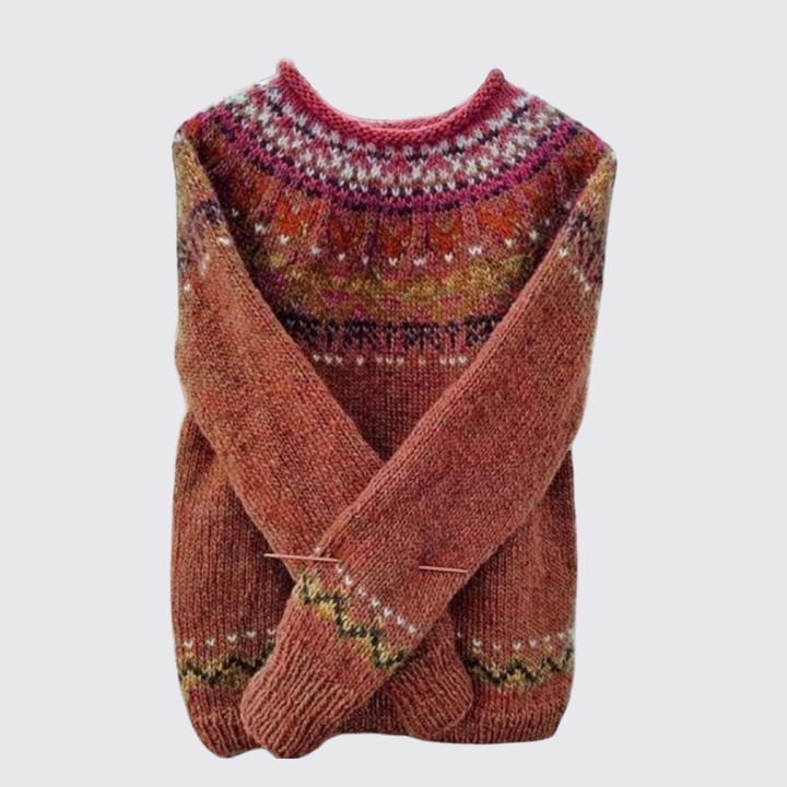 Mary | Crew Neck Fair Isle Christmas Sweater Women