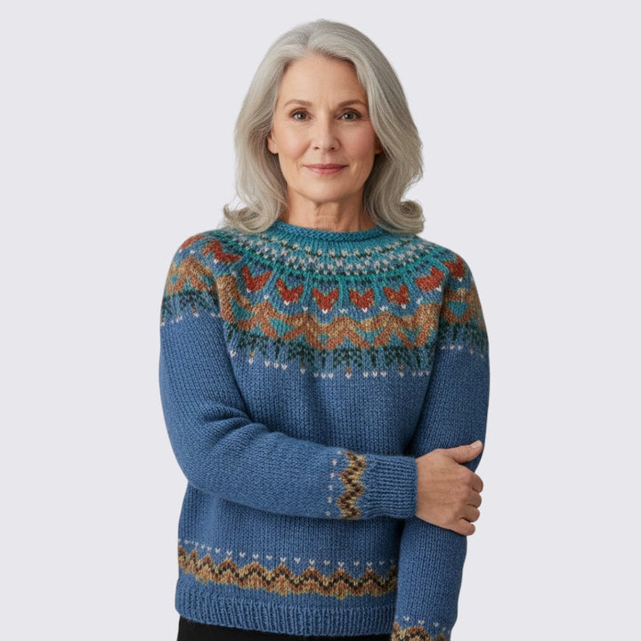 Mary | Crew Neck Fair Isle Christmas Sweater Women