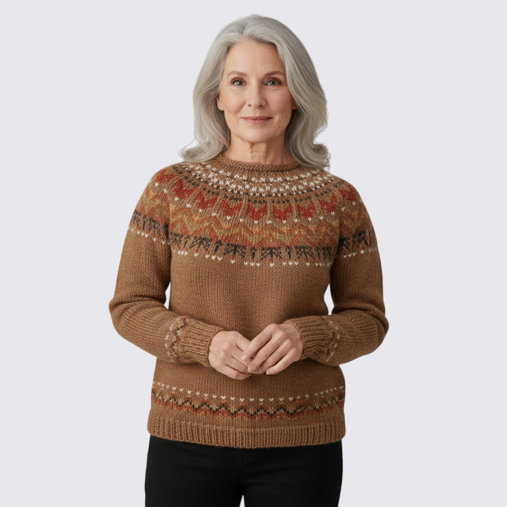 Mary | Crew Neck Fair Isle Christmas Sweater Women