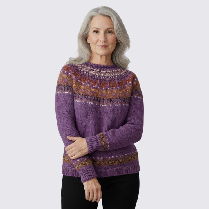 Mary | Crew Neck Fair Isle Christmas Sweater Women
