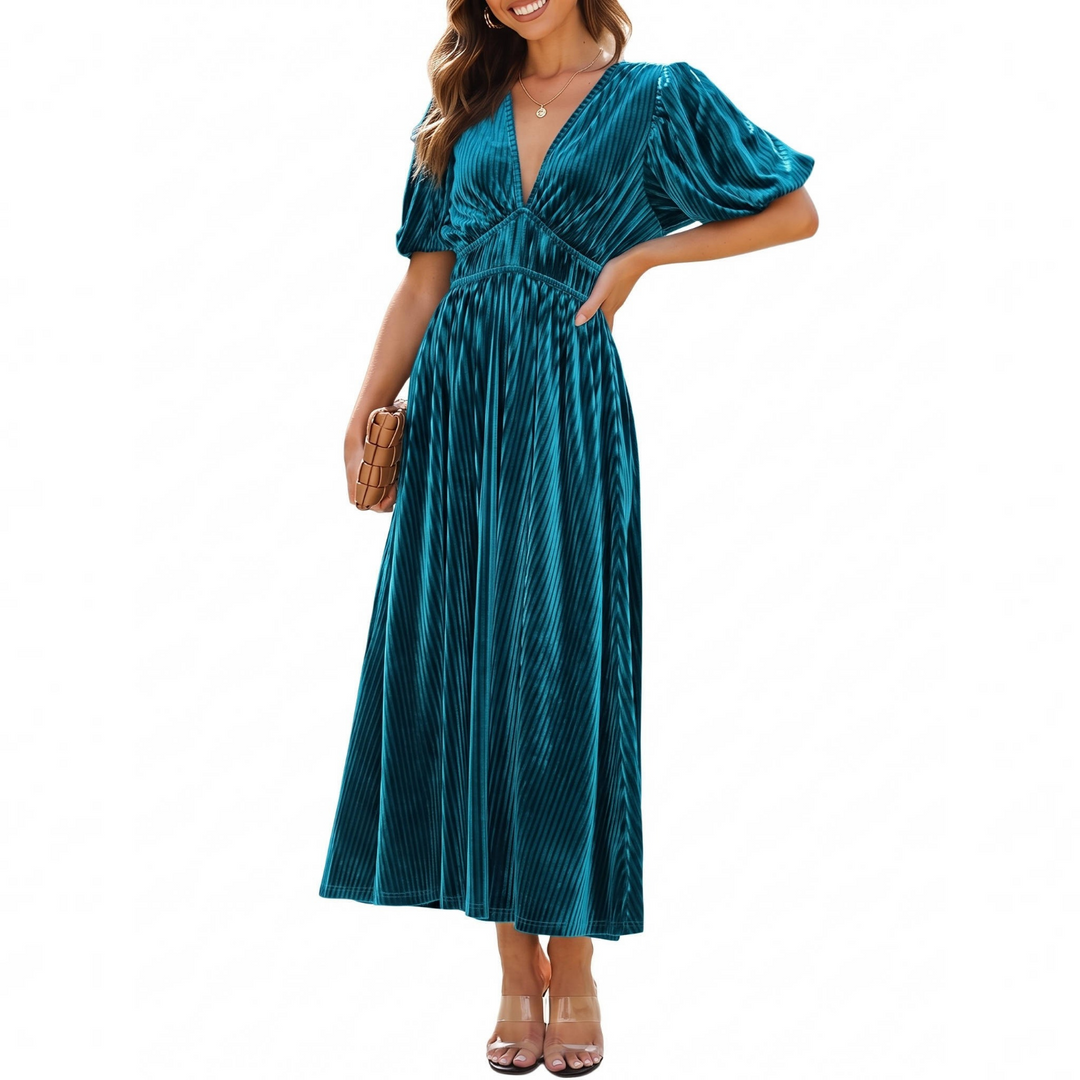 Mary | Refined Velvet Maxi Holiday Dress