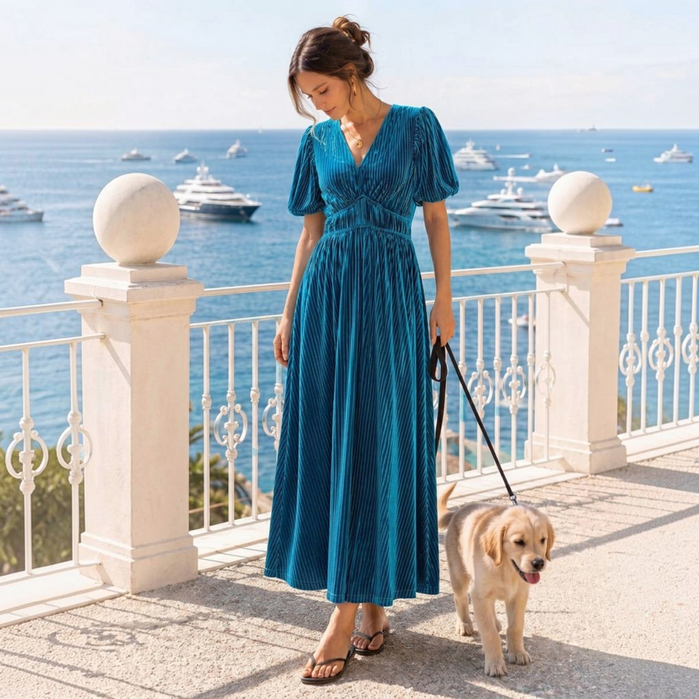 Mary | Refined Velvet Maxi Holiday Dress
