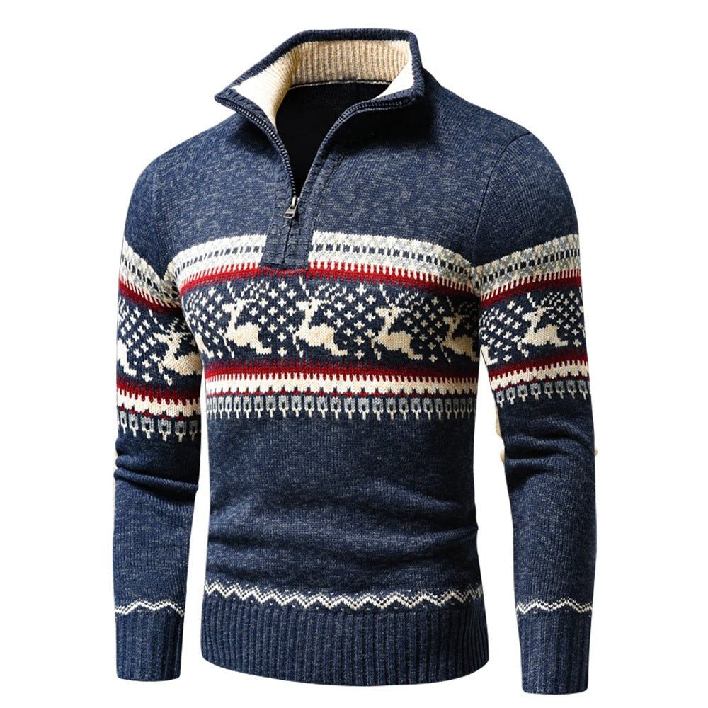 Mason | Reindeer Quarter-Zip Mens Xmas Sweaters