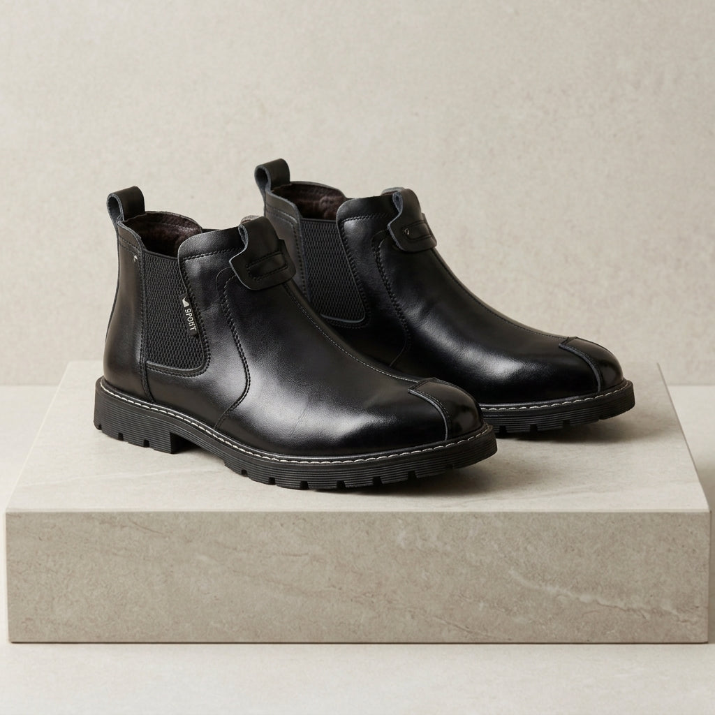 Matthew | Chic Pull-On Chelsea Boots with Lug Sole