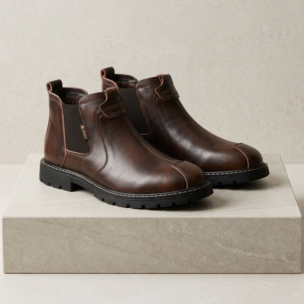 Matthew | Chic Pull-On Chelsea Boots with Lug Sole