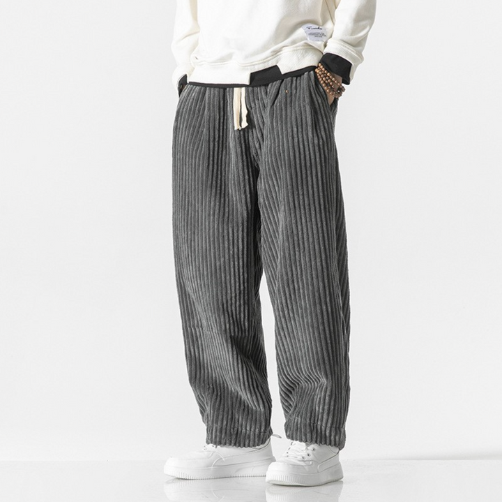 Matthew | Loose Fit Drawstring Corduroy Pants