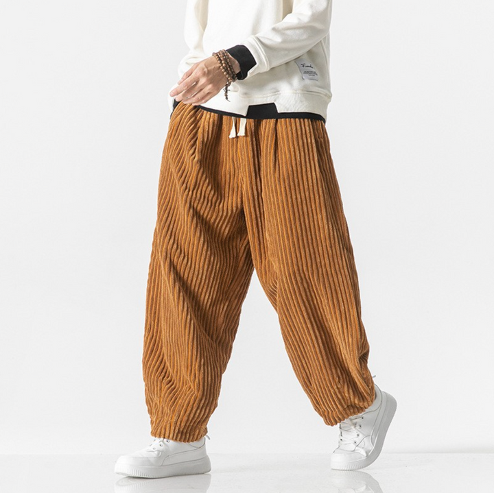 Matthew | Loose Fit Drawstring Corduroy Pants