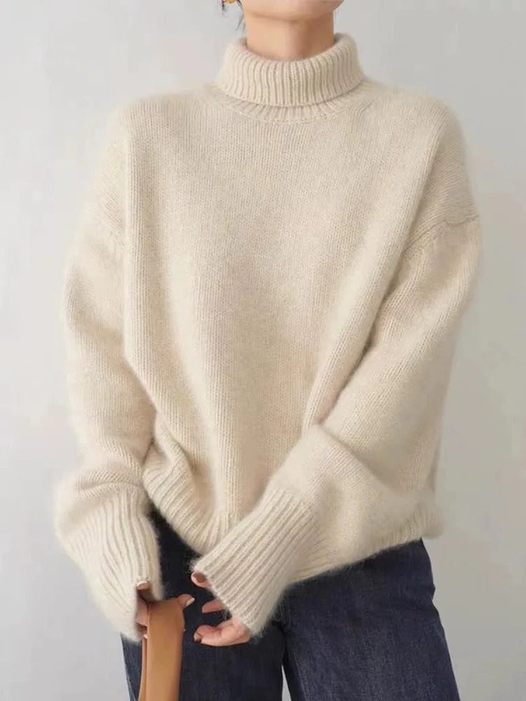 Megan | Classic Relaxed Fit Knit Turtleneck Sweater