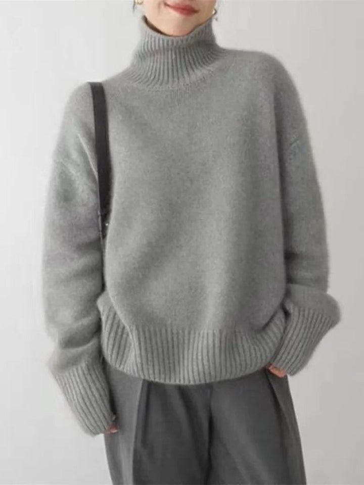 Megan | Classic Relaxed Fit Knit Turtleneck Sweater