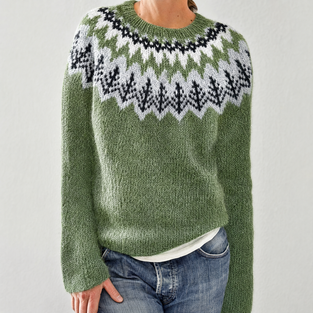 Megan | Polished Fair Isle Christmas Cardigan Sweater