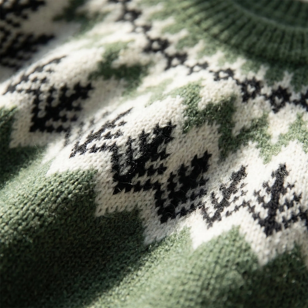 Megan | Polished Fair Isle Christmas Cardigan Sweater