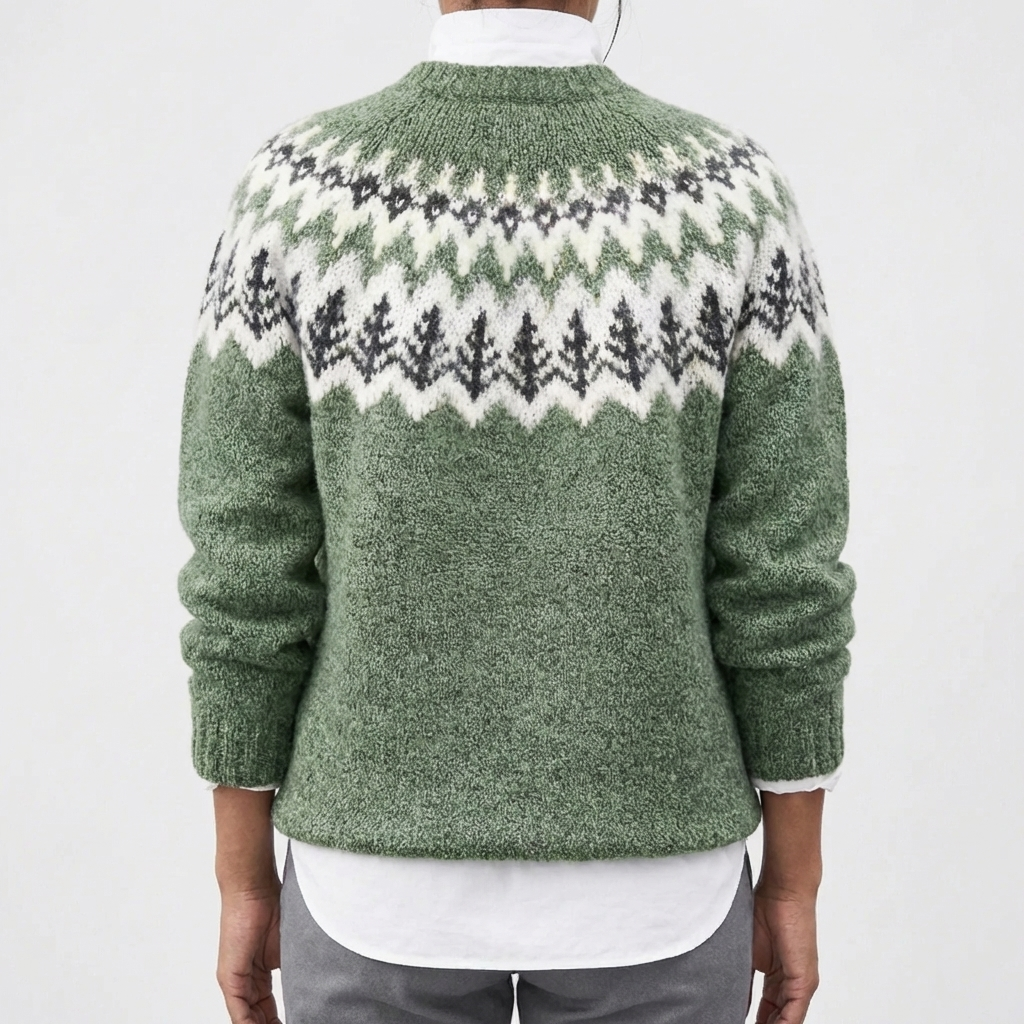 Megan | Polished Fair Isle Christmas Cardigan Sweater