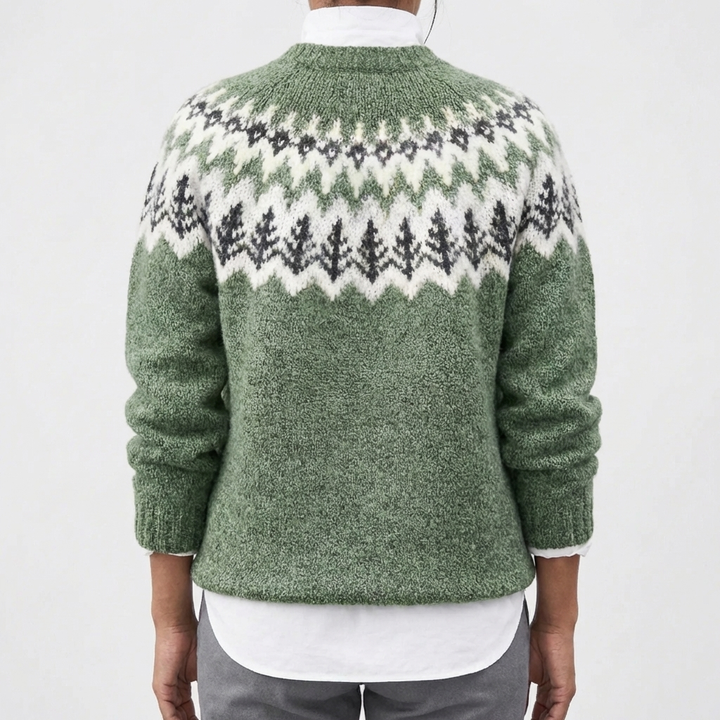 Megan | Polished Fair Isle Christmas Cardigan Sweater