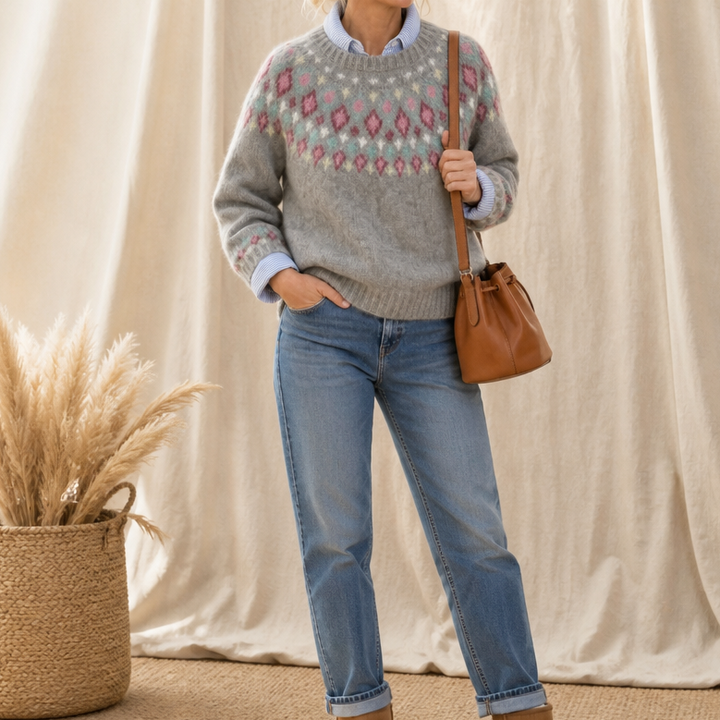 Megan | Refined Fair Isle Christmas Sweater Women
