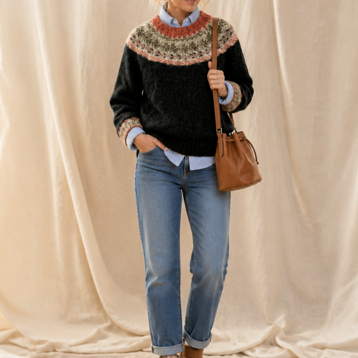 Megan | Refined Fair Isle Christmas Sweater Women
