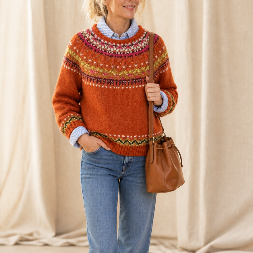 Megan | Refined Fair Isle Christmas Sweater Women