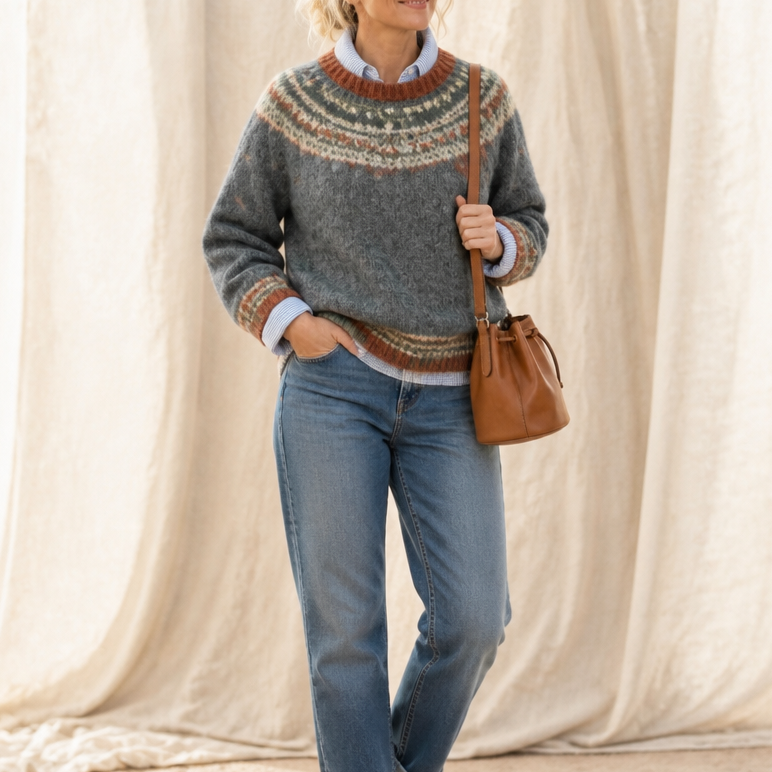 Megan | Refined Fair Isle Christmas Sweater Women