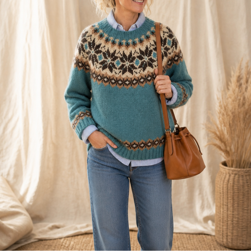 Megan | Refined Fair Isle Christmas Sweater Women
