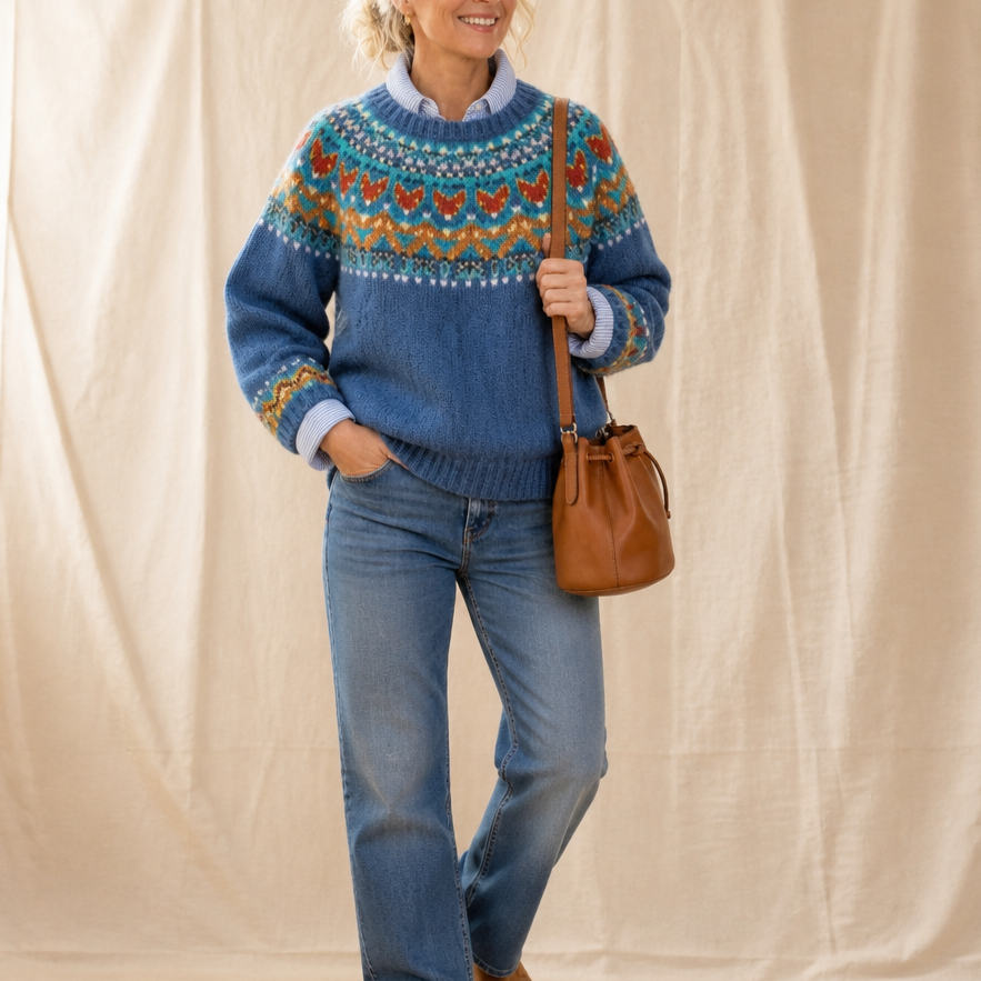 Megan | Refined Fair Isle Christmas Sweater Women