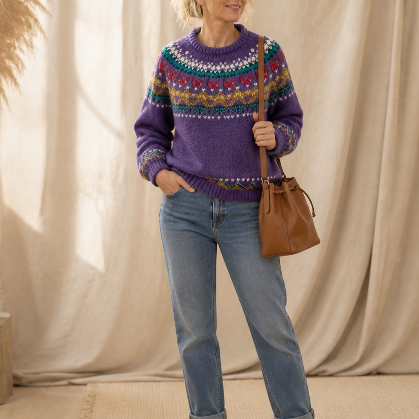 Megan | Refined Fair Isle Christmas Sweater Women