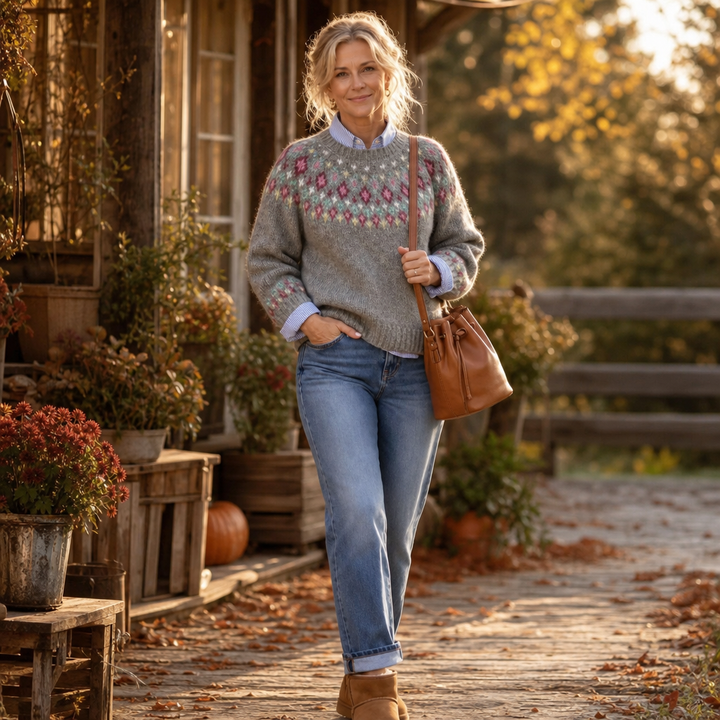 Megan | Refined Fair Isle Christmas Sweater Women