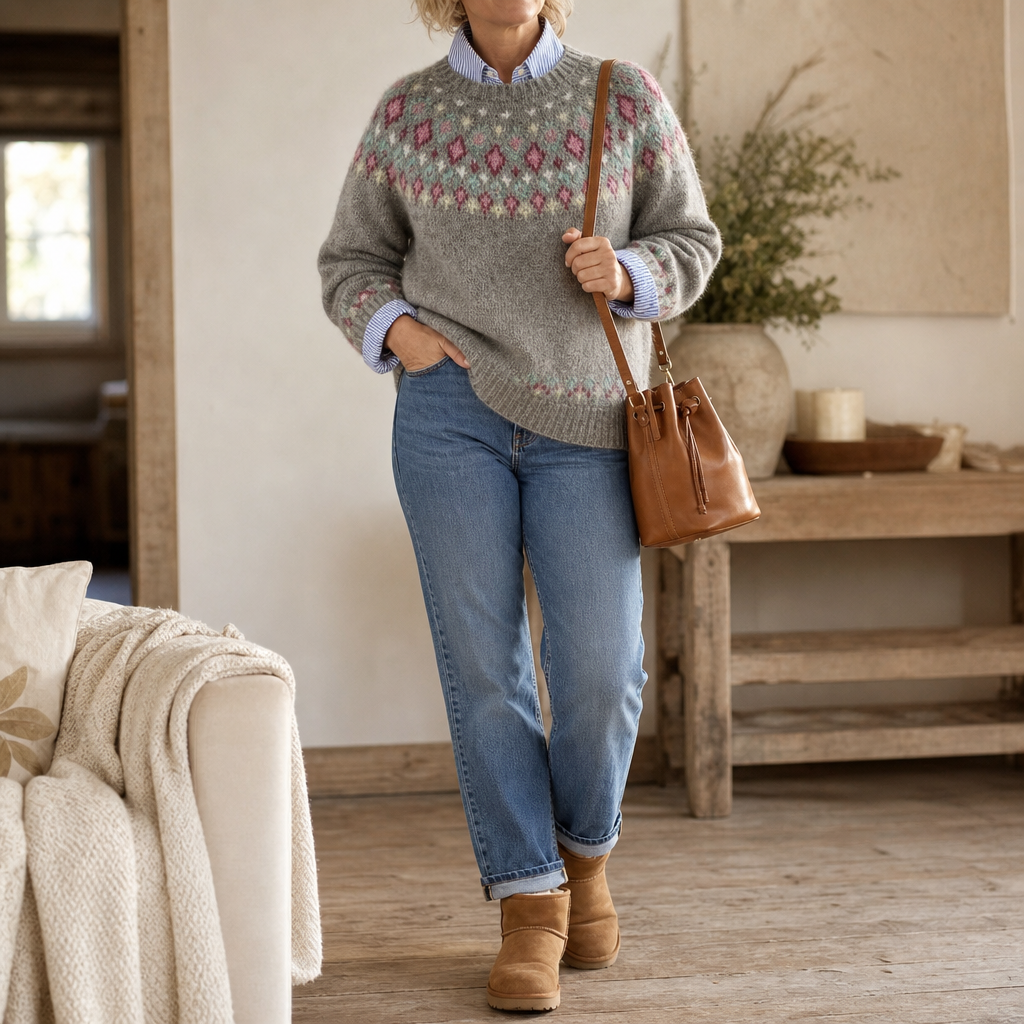 Megan | Refined Fair Isle Christmas Sweater Women