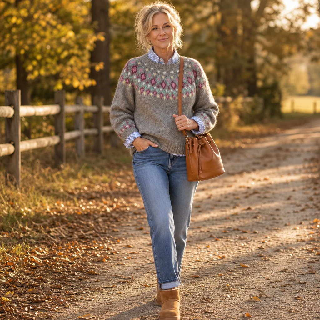 Megan | Refined Fair Isle Christmas Sweater Women