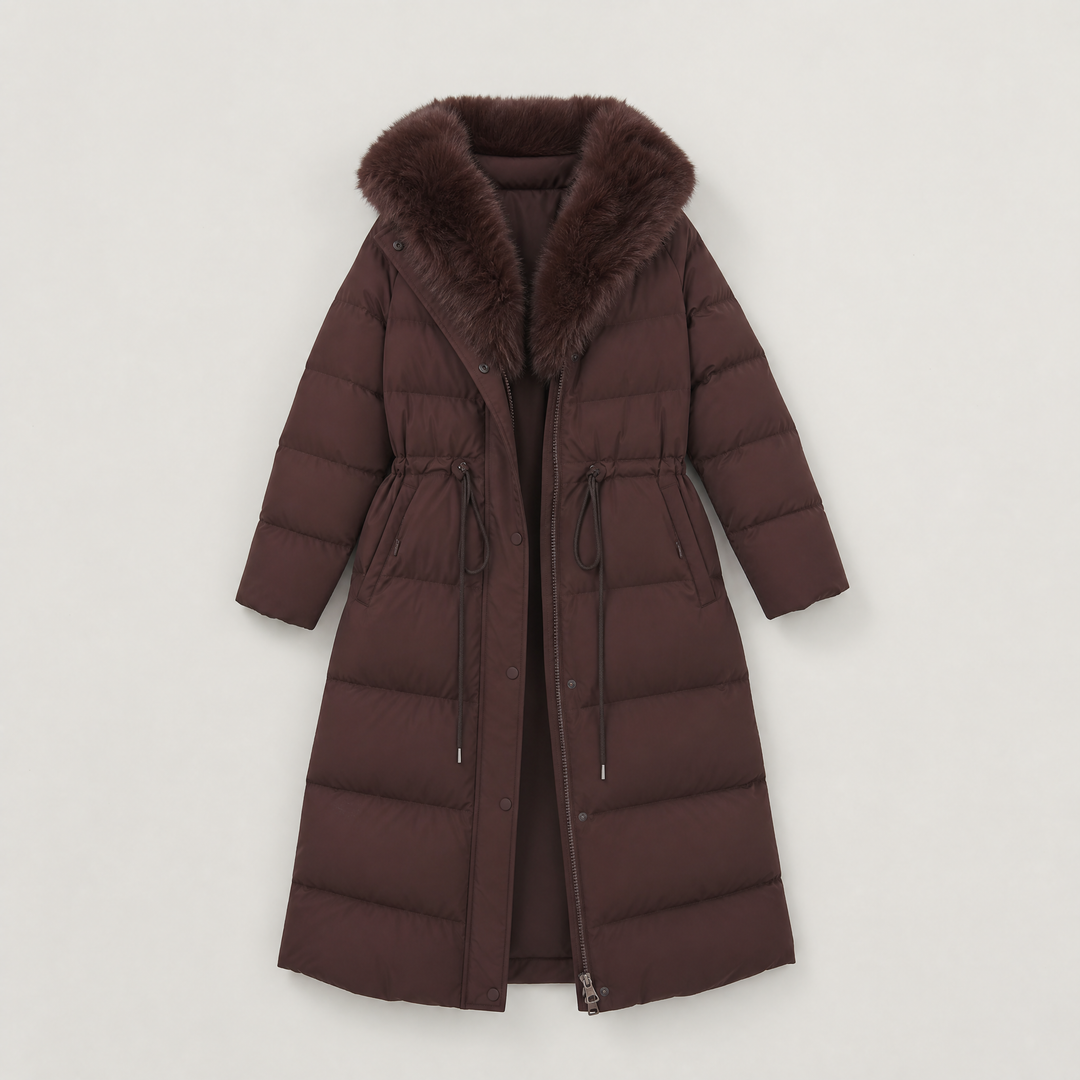 Megan | Stylish Long Hooded Quilted Puffer Jacket