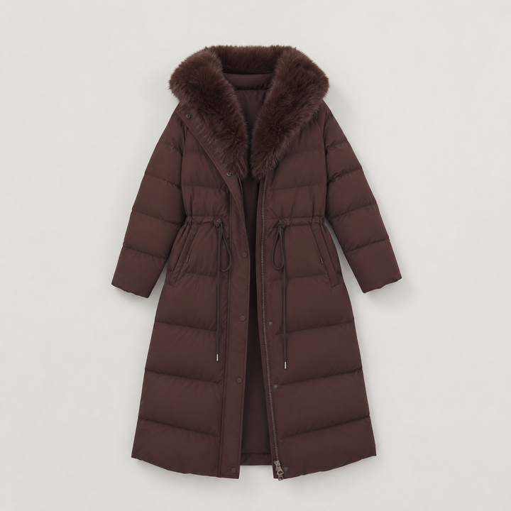 Megan | Stylish Long Hooded Quilted Puffer Jacket