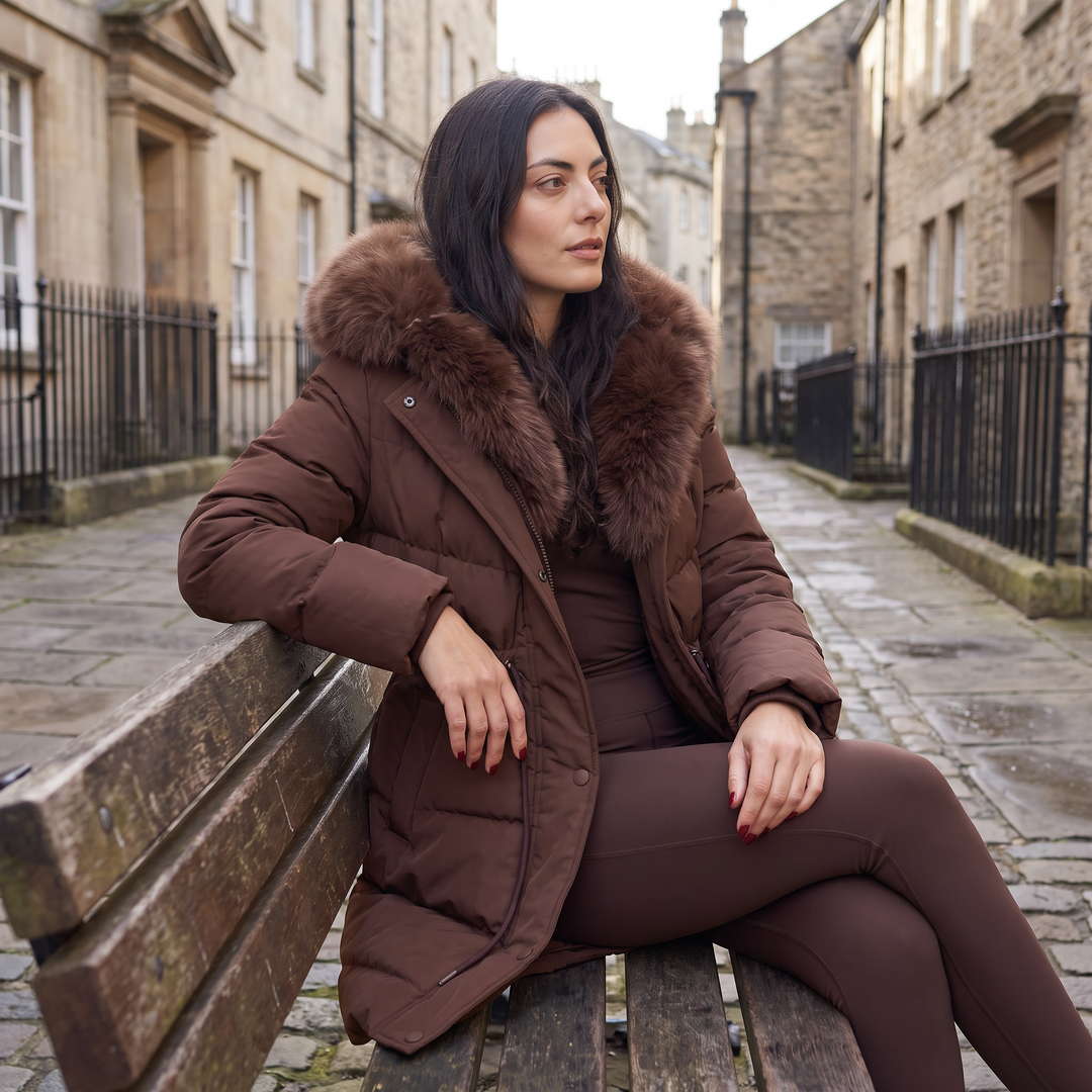 Megan | Stylish Long Hooded Quilted Puffer Jacket