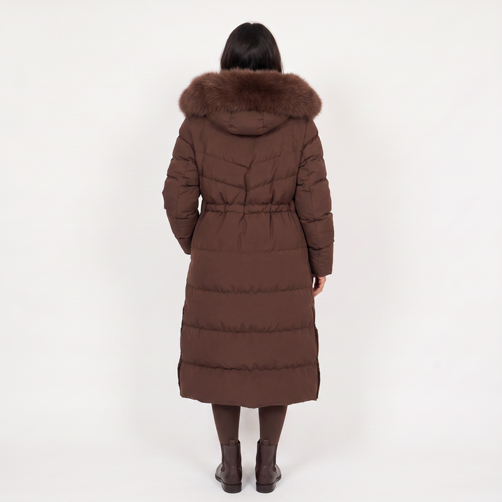 Megan | Stylish Long Hooded Quilted Puffer Jacket