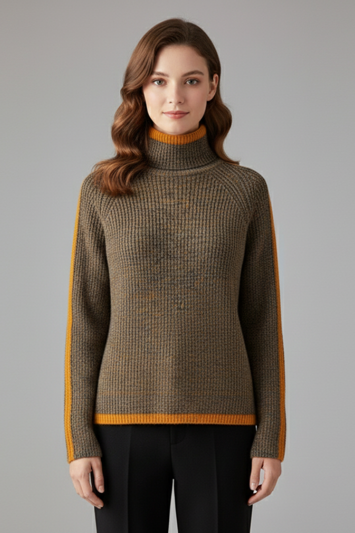 Melissa | Timeless Ribbed Long Sleeve Turtleneck Sweater