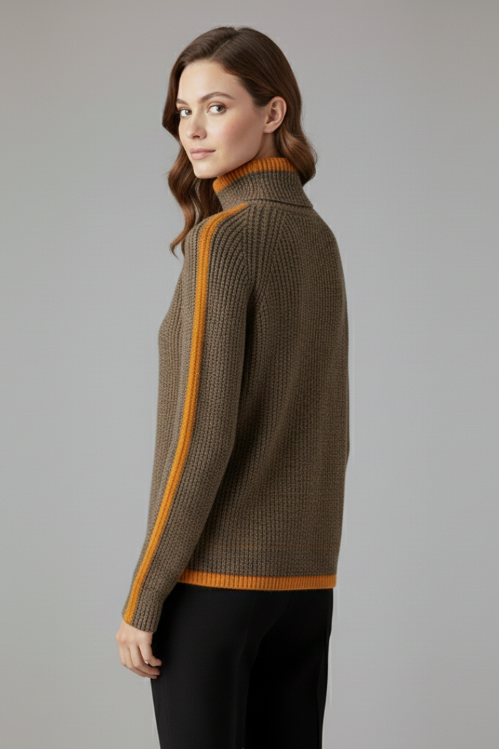 Melissa | Timeless Ribbed Long Sleeve Turtleneck Sweater