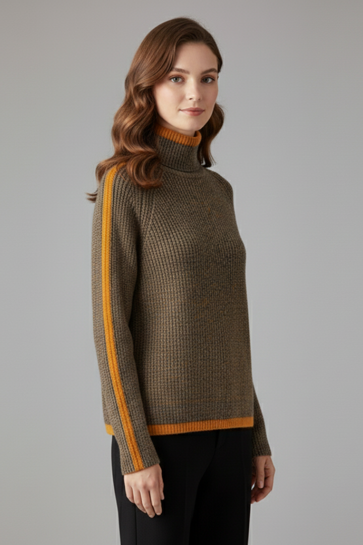 Melissa | Timeless Ribbed Long Sleeve Turtleneck Sweater